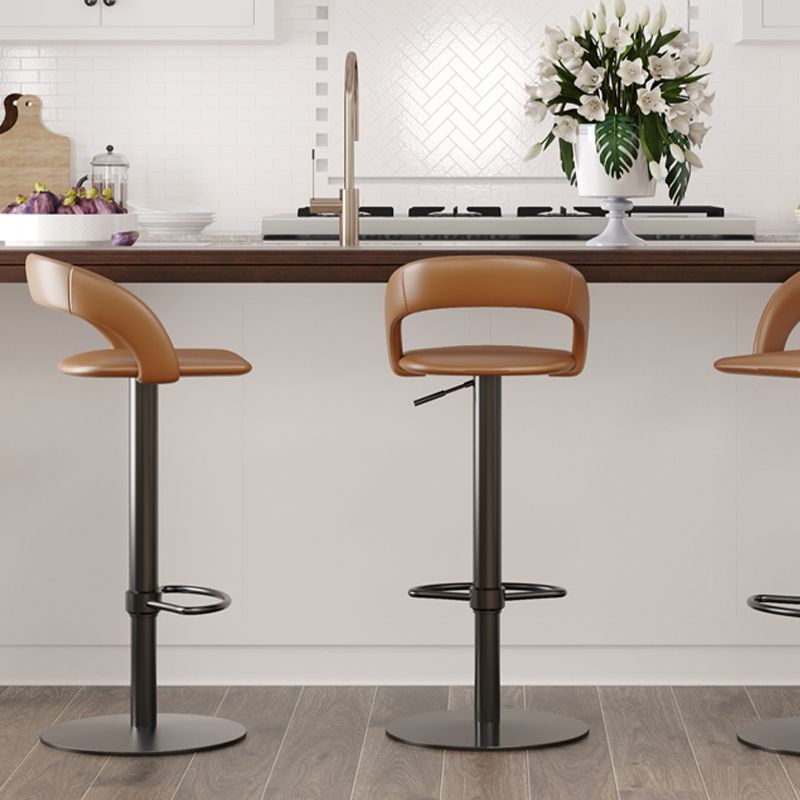 Swivel Leather Bar Stool Adjustable Height Counter Stool for Bristol