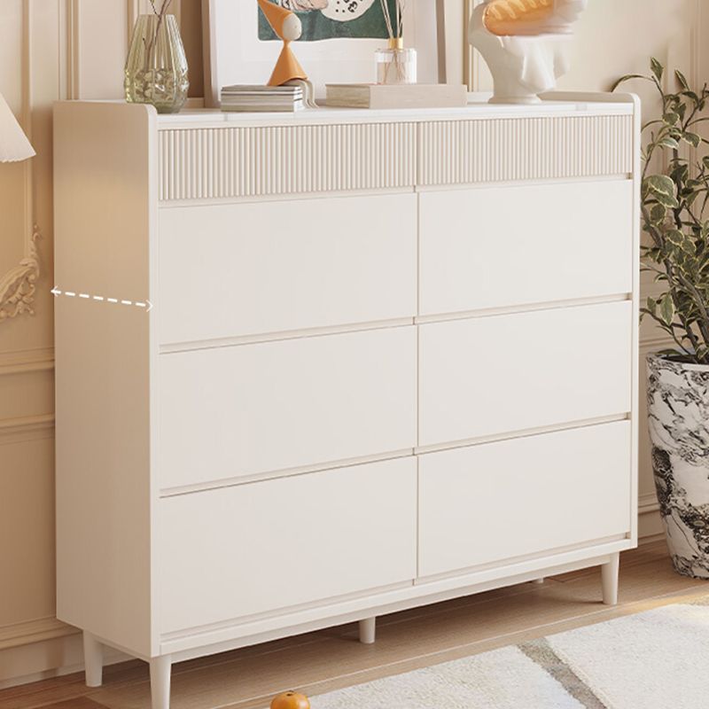 Contemporary Dresser White Storage Chest Dresser with Drawers