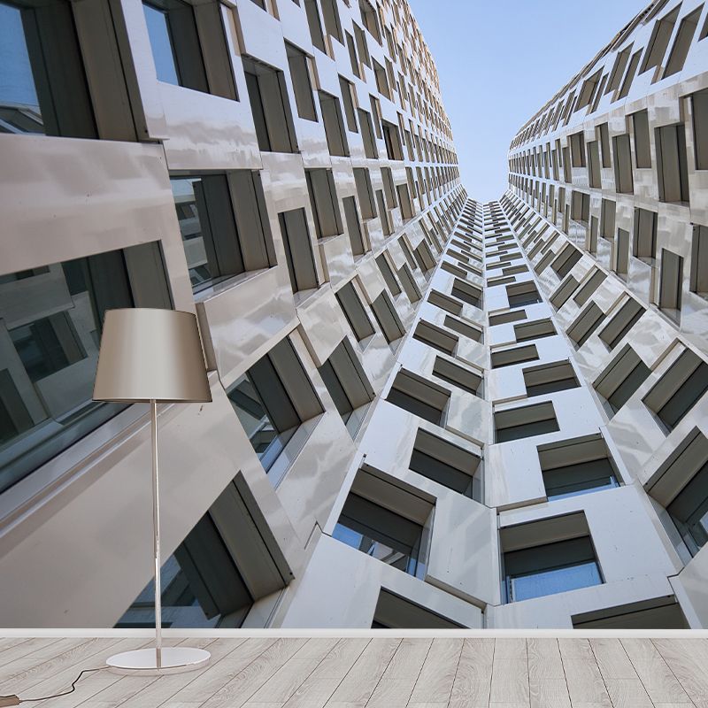 Urban Architecture Mural Wallpaper Moisture Resistant Wall Decor for Guest Room Decor