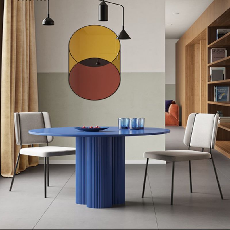 Modern Round Top Dinette Table Solid Wood Base Dining Table for Restaurant