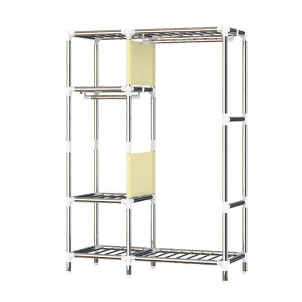 Contemporary Style Home Wardrobe Steel Wardrobe Closet with Shelves