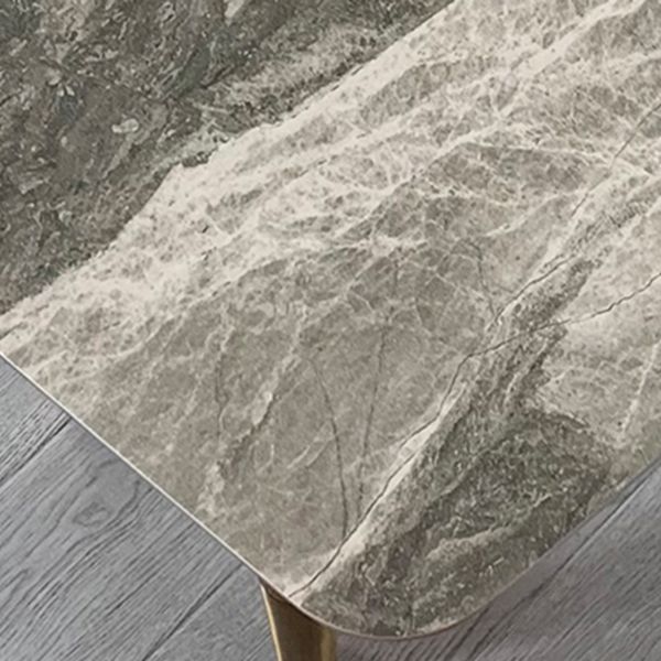 Mesa de comedor de piedra rectangular mesa de comedor de lujo tradicional con patas de madera