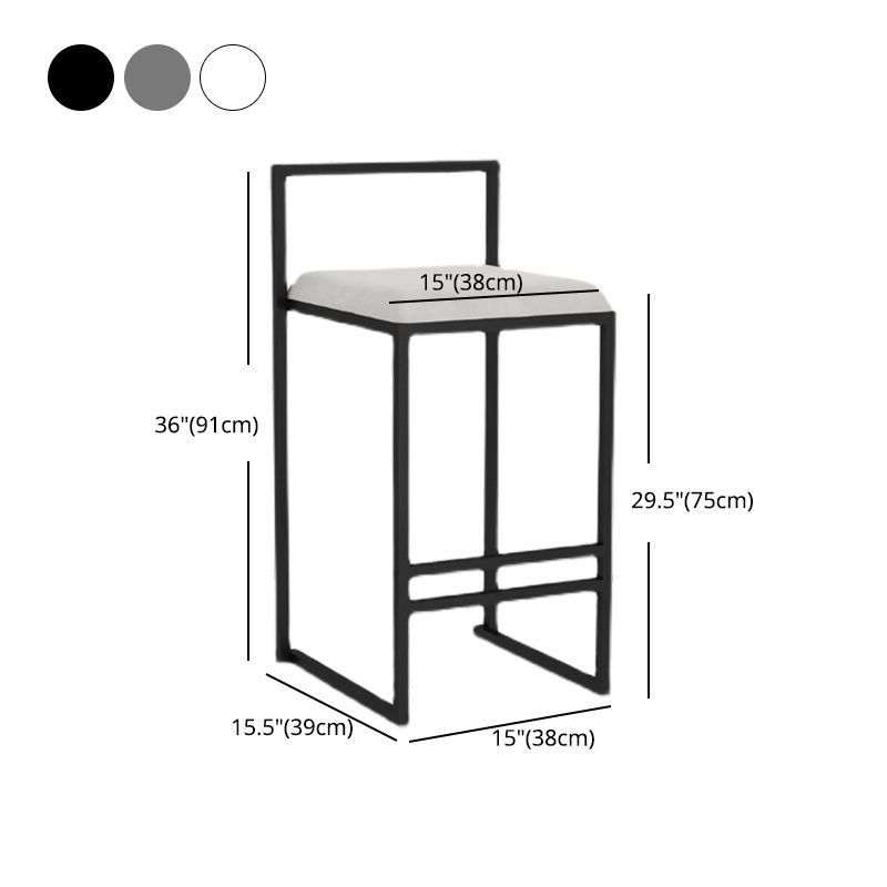 Modern Jewelry Shop Velvet Counter Stools Matte Finish Footrest Barstool