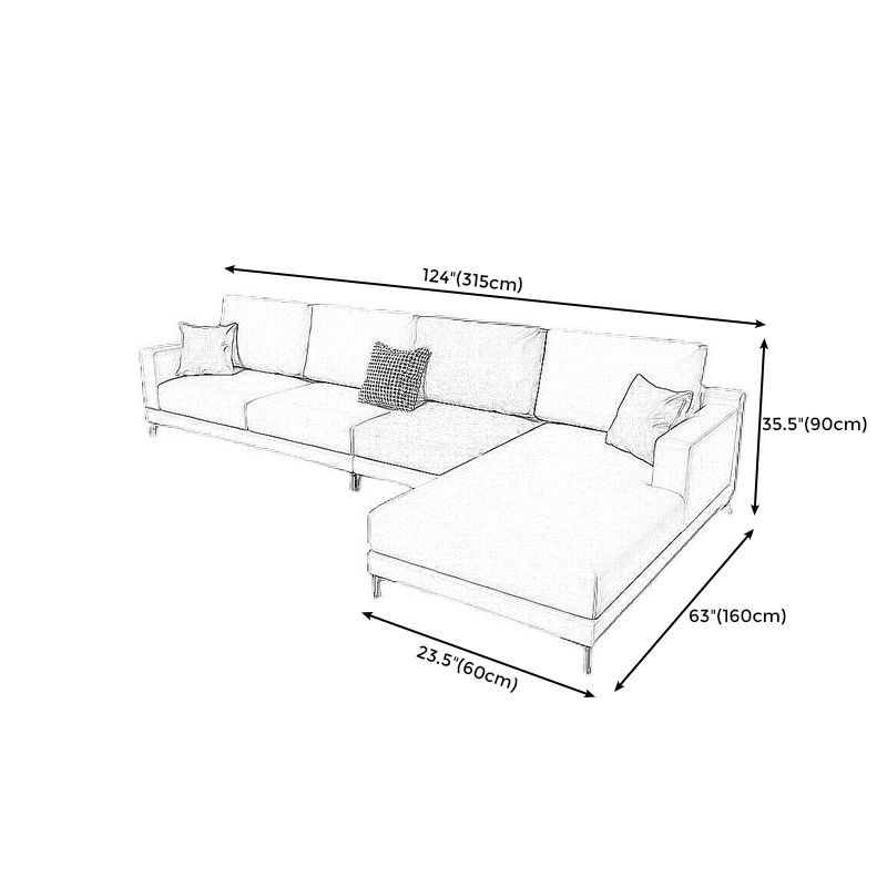 124.01" D x 62.99" W x 35.43" H Faux Leather Square Arm Sofa with Bolster Pillows