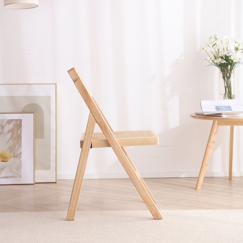 Silla de comedor de estilo escandinavo, silla de comedor de madera con respaldo abierto para restaurante