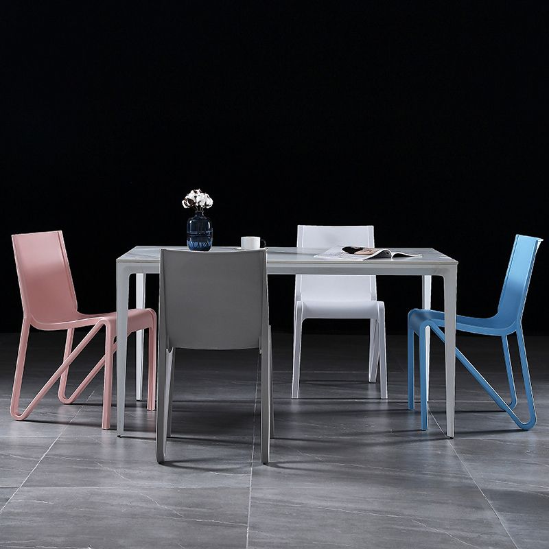 Chaise latéral de maison scandinave solide en plastique multicolore