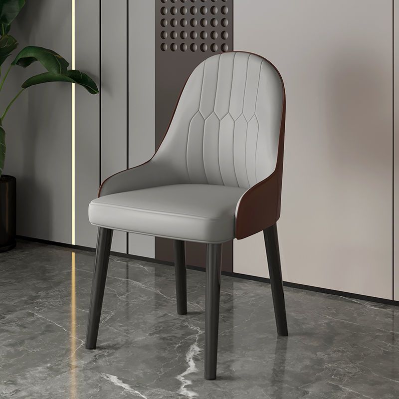 Faux Leather Dining Chair Parsons Home Dining Arm Side Chair