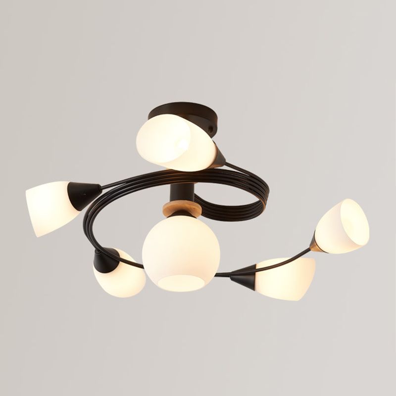 Metal Geometric Flush Mount Lights Contemporary Style Multi Lights Flush Mount Fixture