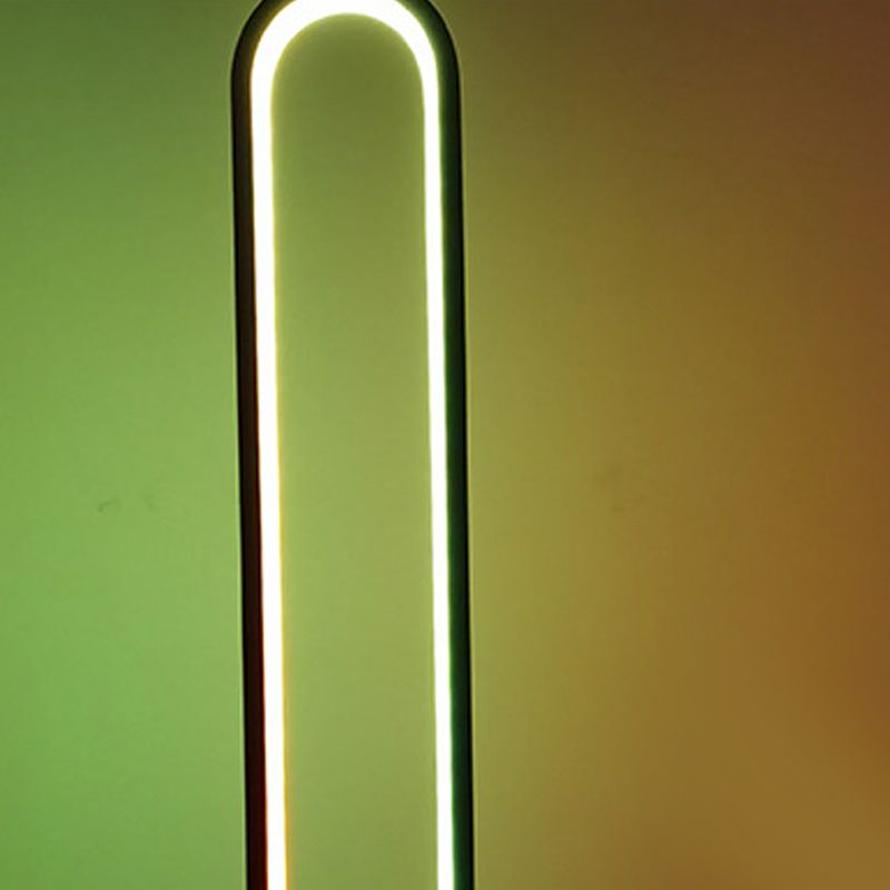 Lampada da tavolo a forma ovale in alluminio stile contemporaneo 1 luce da tavolo per camera da letto