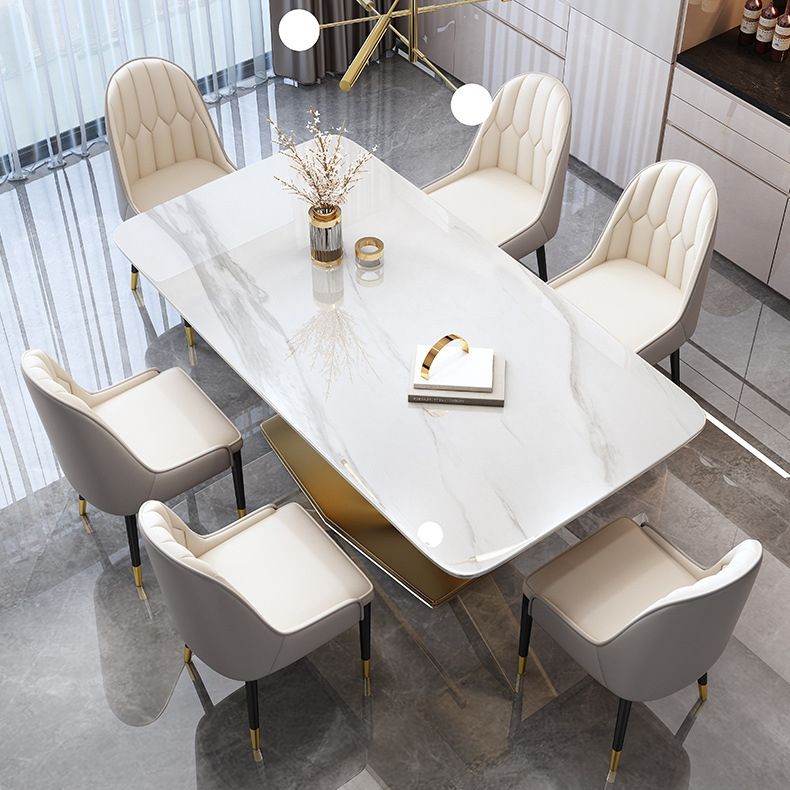 Traditional Luxury Dining Table Sintered Stone Dining Table for Kitchen