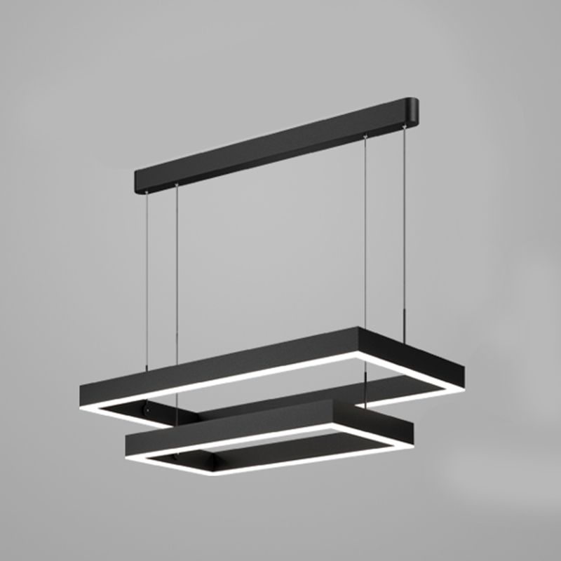 Multiple Squares Chandelier Lights Modern Black Chandelier Metal Orb Chandelier