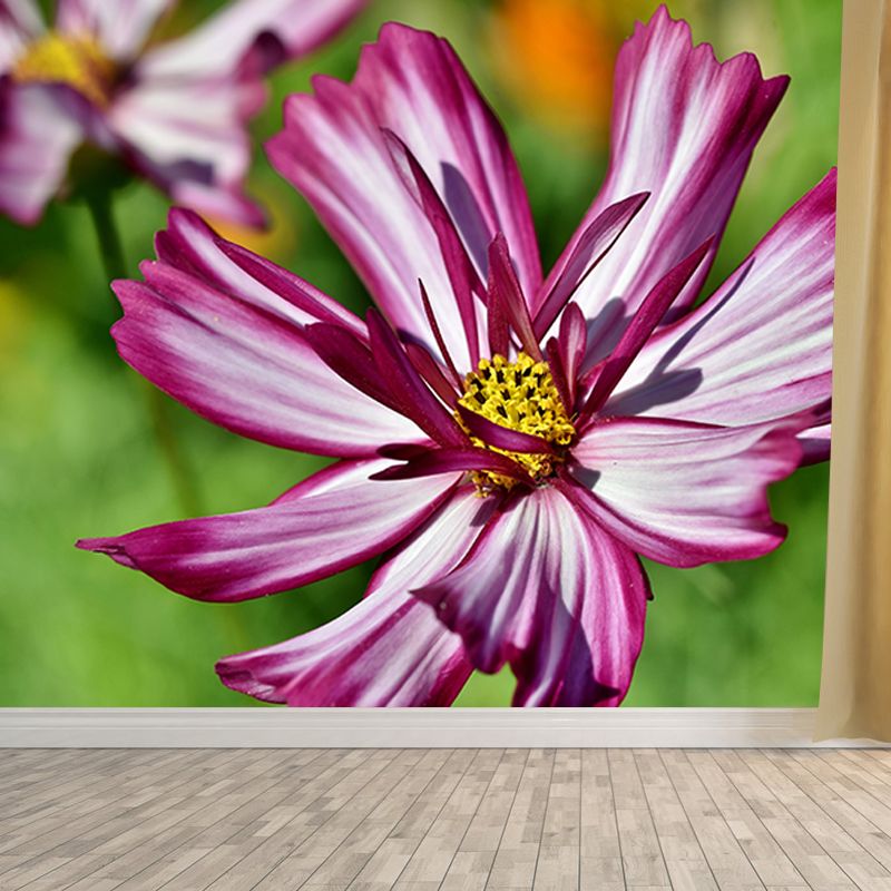 Beautiful Flower Wall Mural Water Resistant Wall Covering for Living Room