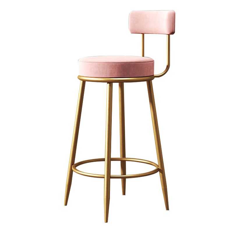 Nordic Glam Bar-stool Liftable Leather Counter Bar Stool with Metal Legs