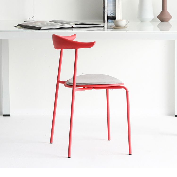Minimalistische stijl Open achterkant Dining Side Chair Less Dining zijstoel voor huis (set van 2)