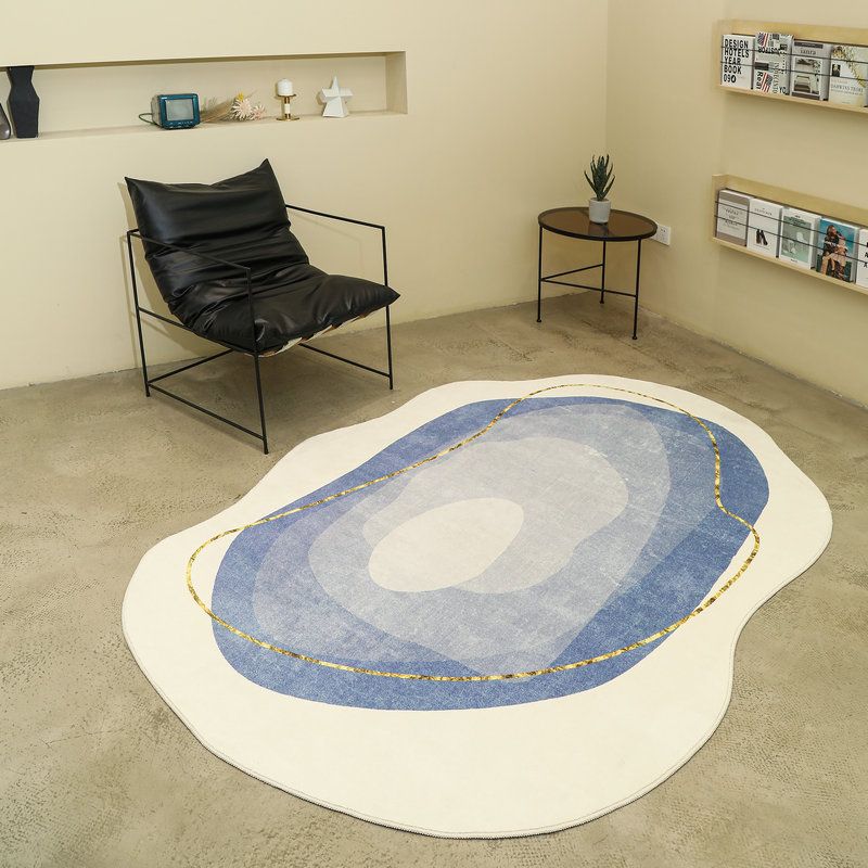 Stylish Novelty Shape Carpet Trendy Polyester Rug Anti-Slip Backing Carpet for Home Decor