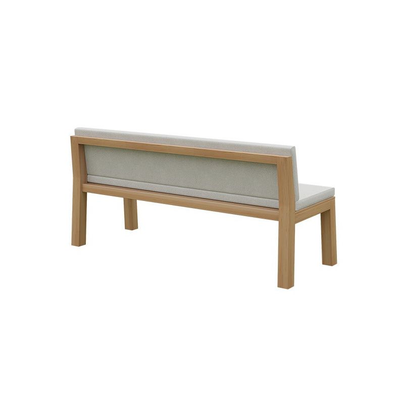 Fabric 2/3-seater Settee Modern Armless Settee with Wood Accents