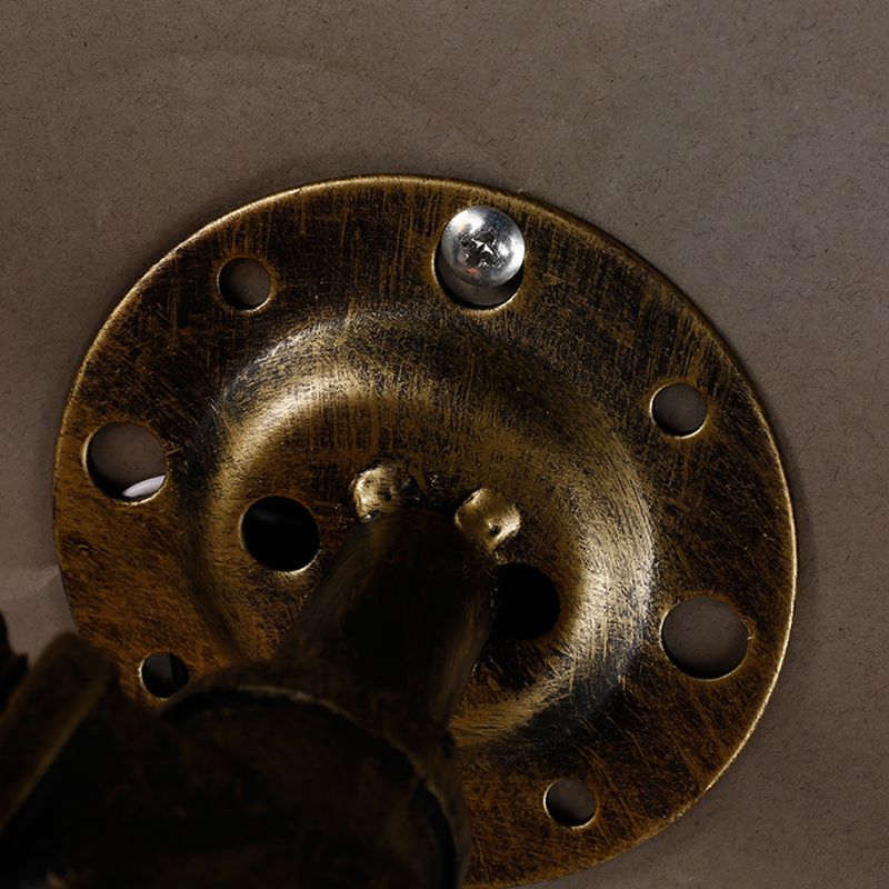 3 Heads Wall Lighting Antique Plumbing Pipe Iron Wall Mount Light in Bronze for Living Room