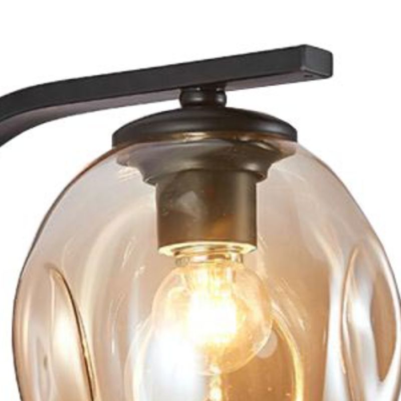 Black/Golden Lighting Contemporary Glass Shaded Wall Light for Room