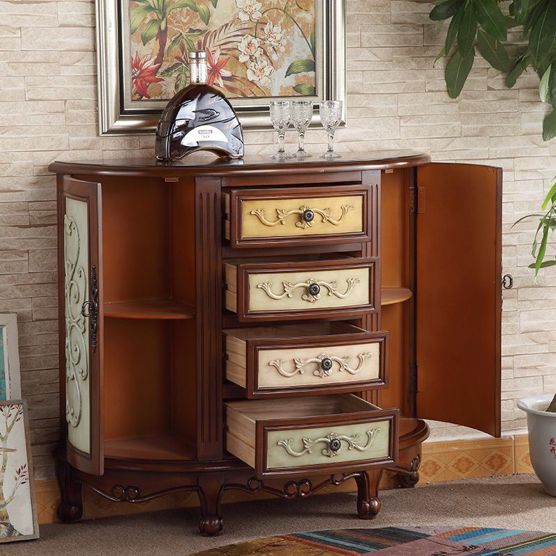 Traditional Storage Chest Manufactured Wood Dresser with 4 Drawers