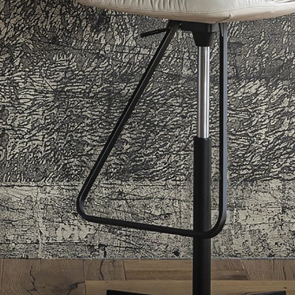 Industrial Style Rotatable Bar Stool Leather Counter Bar Stool for Home