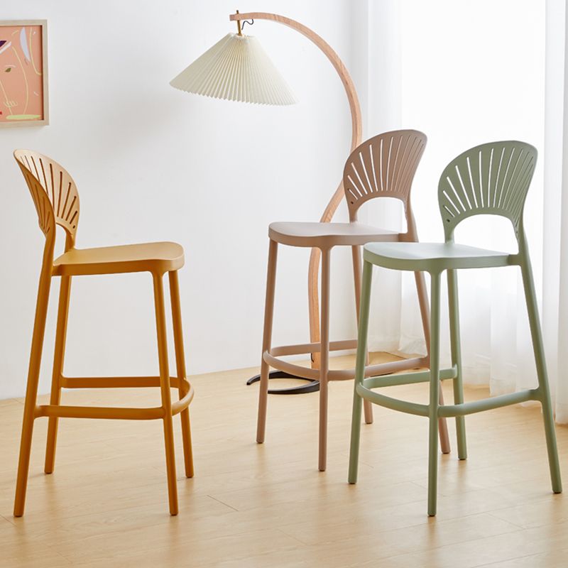 Scandinavian Home Stackable Stool Matte Finish Plastic Barstool