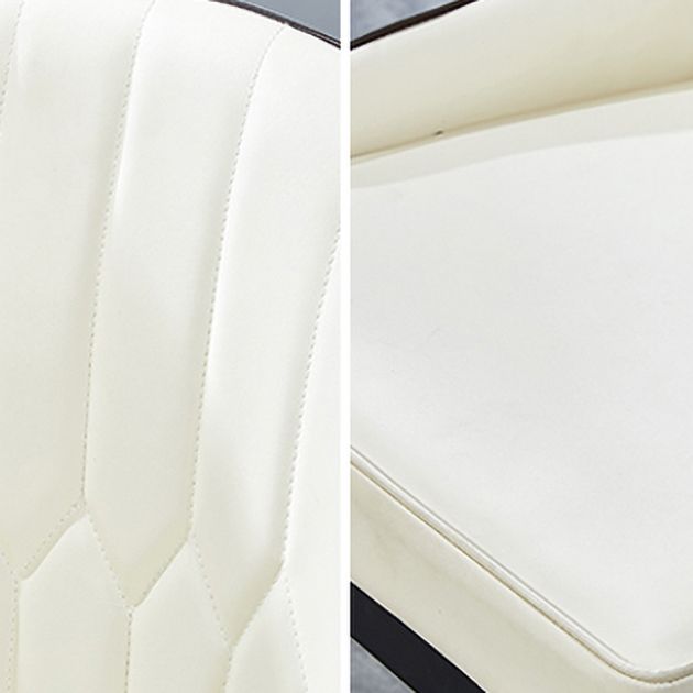 Fauteuil d'intérieur scandinave, chaise de salle à manger à dossier Parsons rembourré en métal