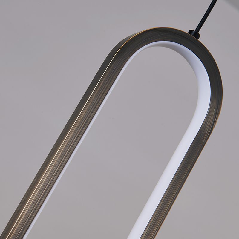 Koper LED lineair hanglampje in moderne luxe stijl acrylhangende lamp voor binnenruimtes