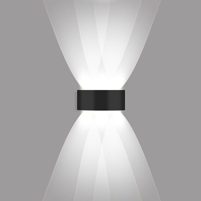 Aluminium -Wandleuchten im nordischen Stil schwarzes Mehrlichtwandlicht für draußen
