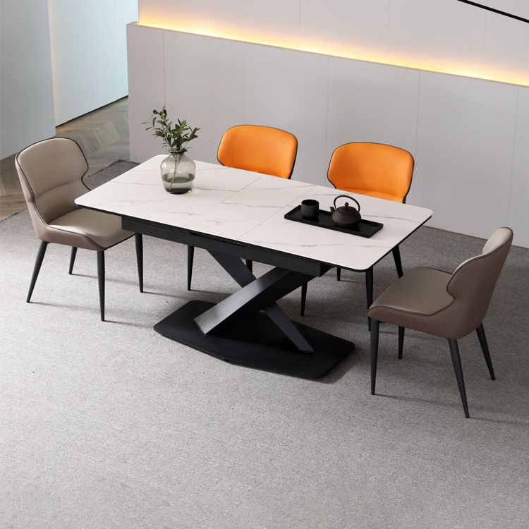 Silla de comedor de metal para cocina de estilo moderno, sillas laterales sin brazos con respaldo de alas (juego de 2)