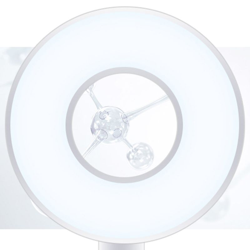 Ring LED Table Lamp Contemporary Table Lamps for Study Room with PC Shade