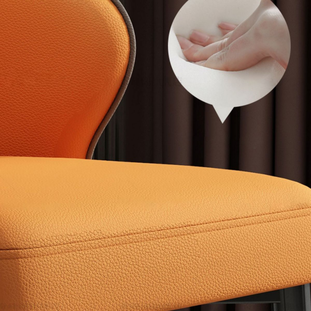 Modern Armrest Backrest Cushion Chair with Metal Legs for Hotel