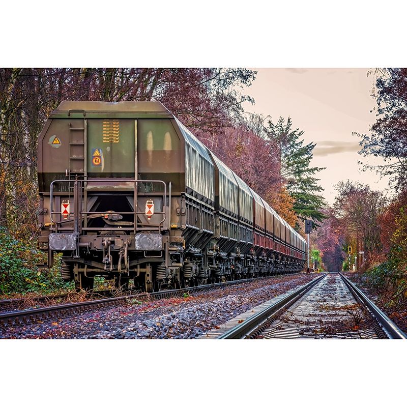 Photography Industrial Mural Decal with Train Landscape for Living Room