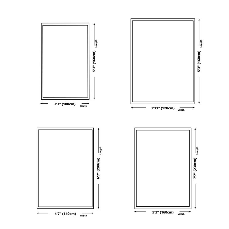 Orange Nordic Rug Polyester Line Rug Washable Indoor Rug for Home Decoration