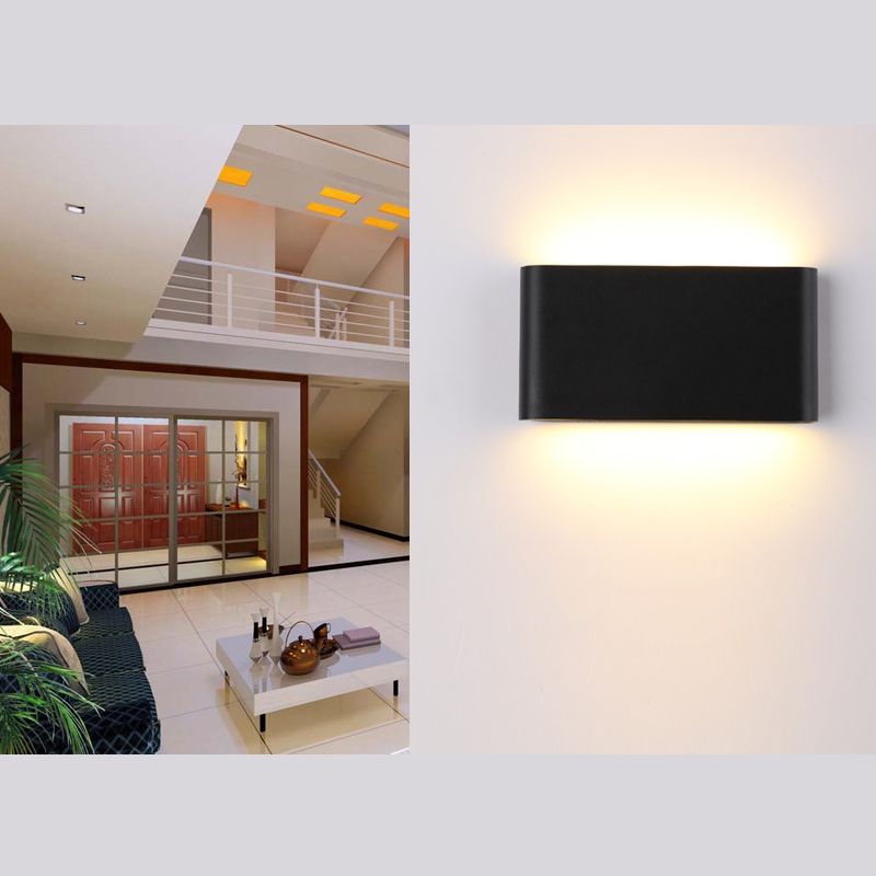 Minimalismus Aluminium LED Wandlampe zeitgemäße Stil wasserdichte Rechtecke Wandleuchte für den Innenhof Balkon