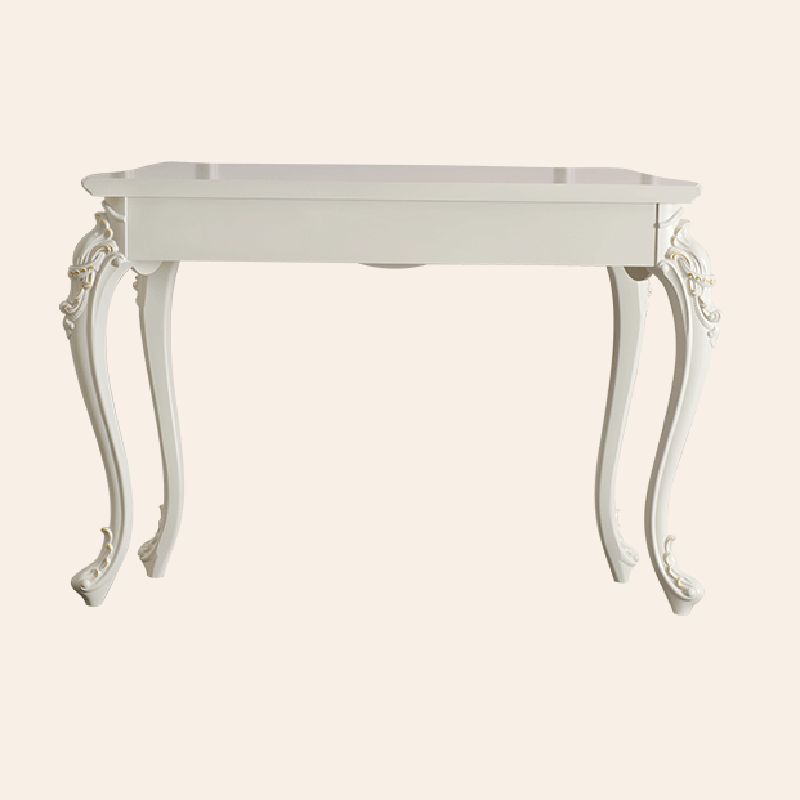 French Country Sofa Table Reclaimed Wood Rectangle 4 Legs White Console Table