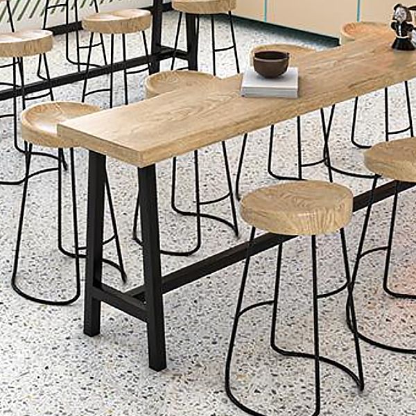 Contemporary Bar Height Pub Table Solid Wood Counter Height Table