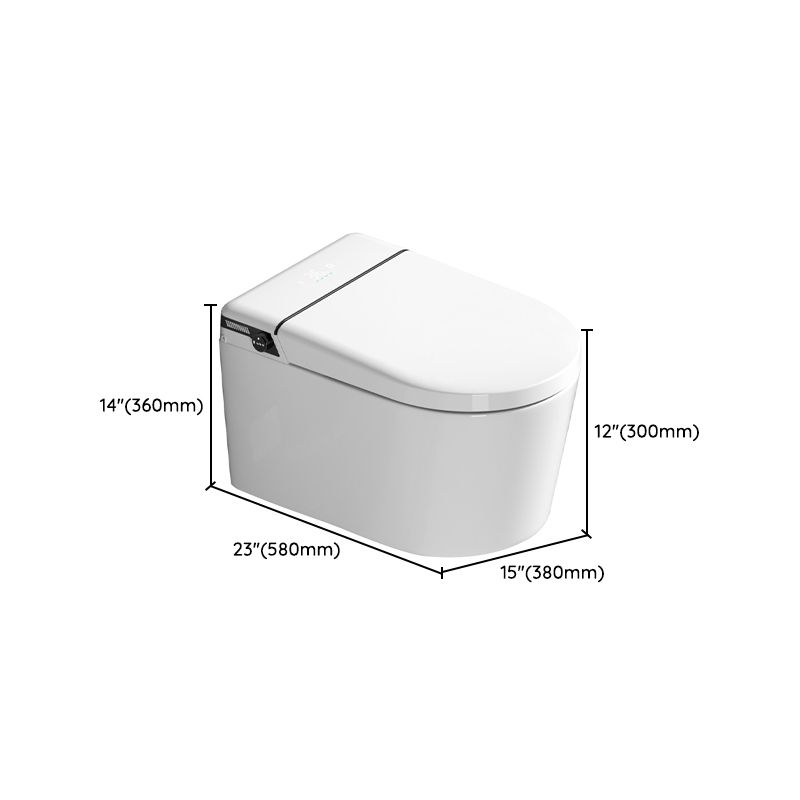 Modern One Piece Toilet Wall Mount Toilet Bowl with Seat for Washroom