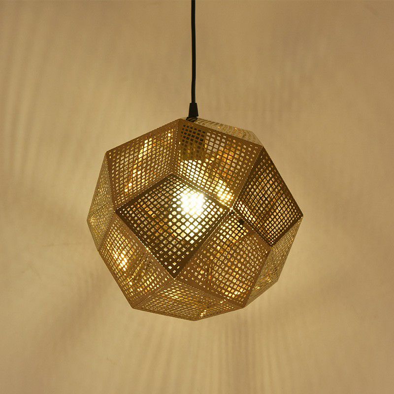 Modern Style Geometrical Hanging Light Kit Metal Restaurant Ceiling Pendant Light