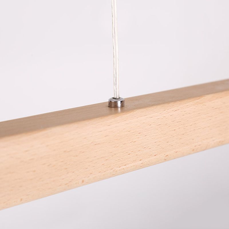 Modern Pendant Lighting for Kitchen Island Linear Island Lighting in Wood