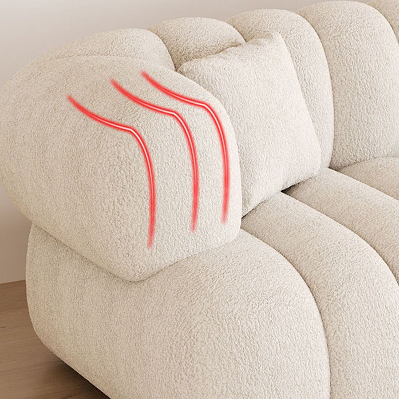 35.43" Wide Sewn Pillow Back Sofa Tuxedo Arm Sofa for Living Room