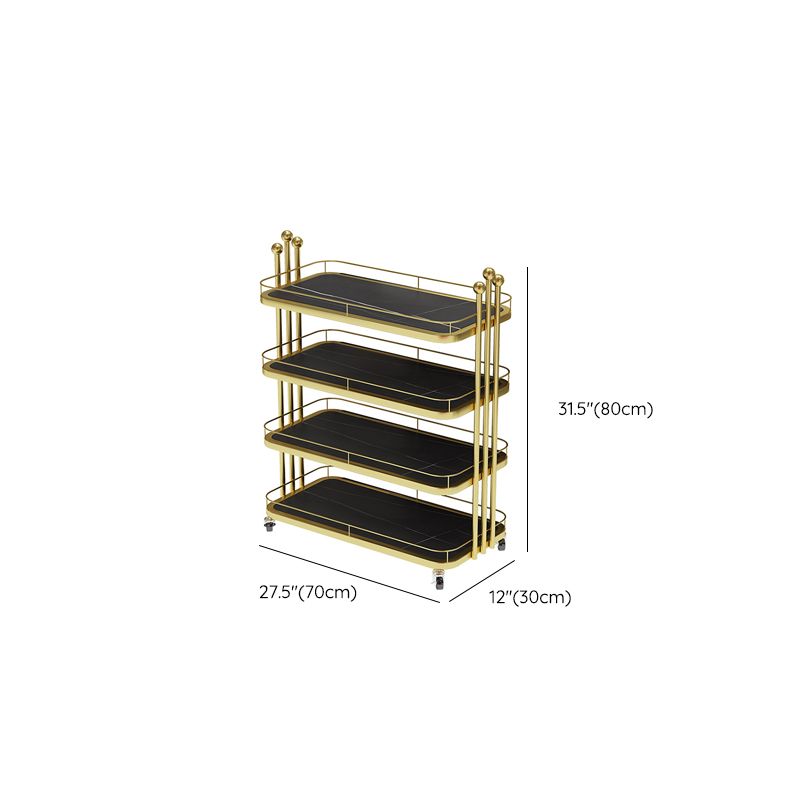 Open Storage Prep Table Modern Dining Room Rectangular Prep Table