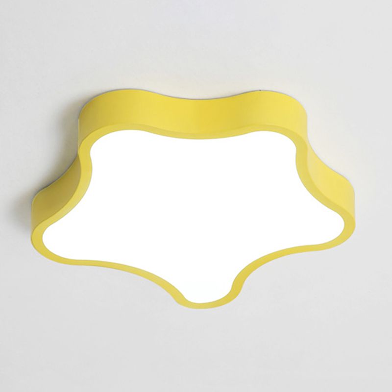 Modern Style Star Shade Ceiling Lamp Metal 1 Headed Ceiling Lighting for Bedroom