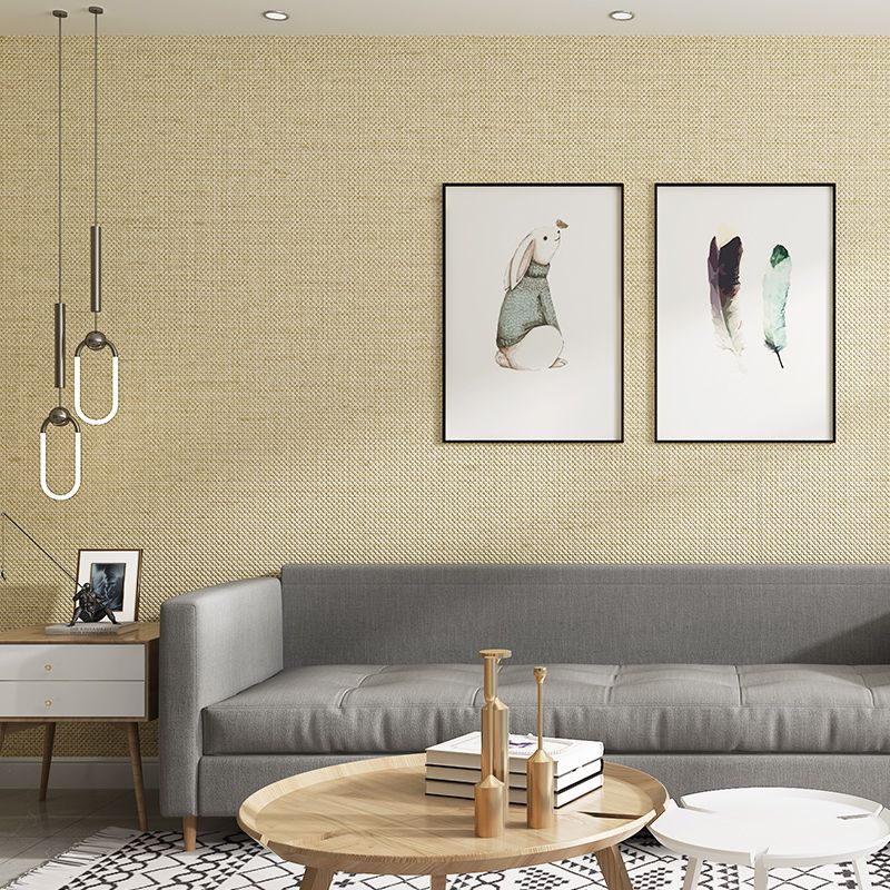 Simplicity Solid-Colored Wallpaper Roll Multi Color Non-Pasted Wall Art for Bedroom