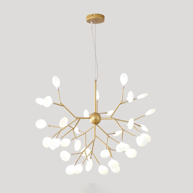 Modern Creative Firefly Hanging Lamp Wrought Iron Indoor Pendant Light with Acrylic Shade