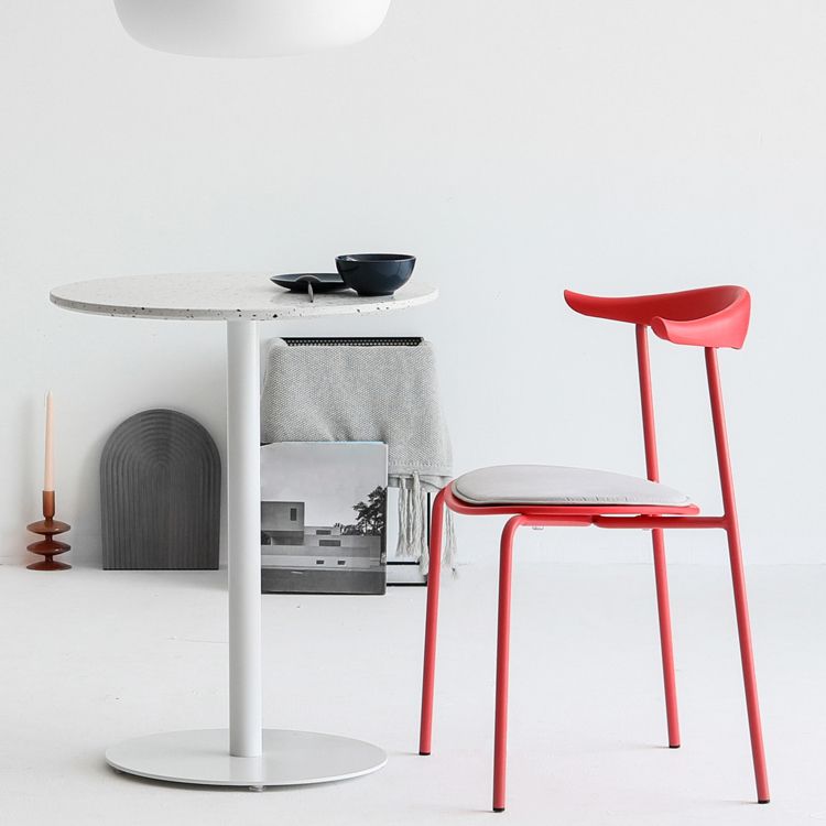 Minimalistische stijl Open achterkant Dining Side Chair Less Dining zijstoel voor huis (set van 2)