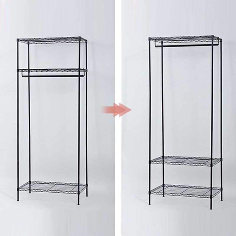 Contemporary Style Wardrobe Metal Adjustable Shelves Wardrobe Closet