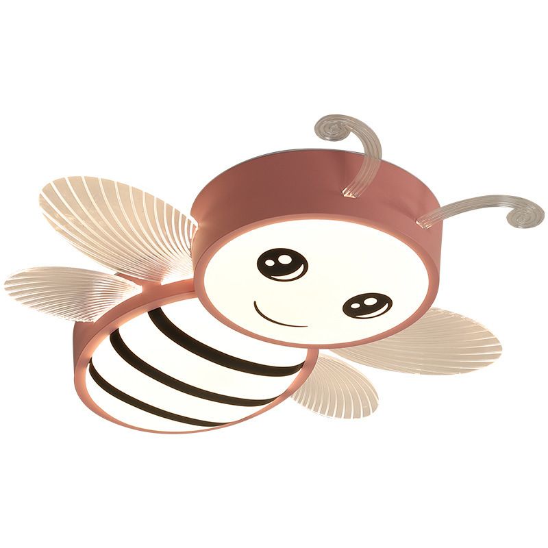 Bee-shaped  Flush Mount Light Fixtures Kids Acrylic Flushmount