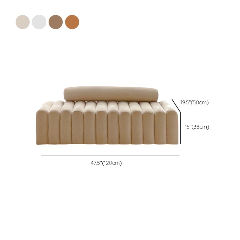 Contemporary Solid Color Velvet / Wool Armless Sofa for Living Room