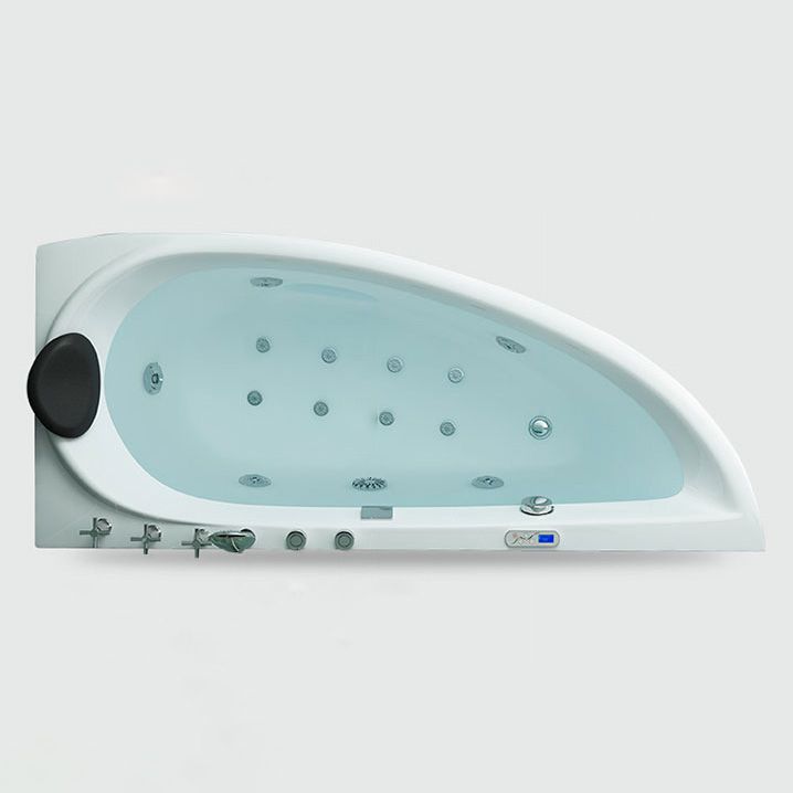 Free Form Bathroom Soaking Bathtub Back to Wall with Drain Tub