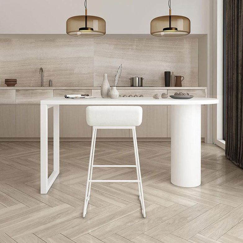 Industrial Double Pedestal Bar Table Free From Wood Bar Table for Living Room